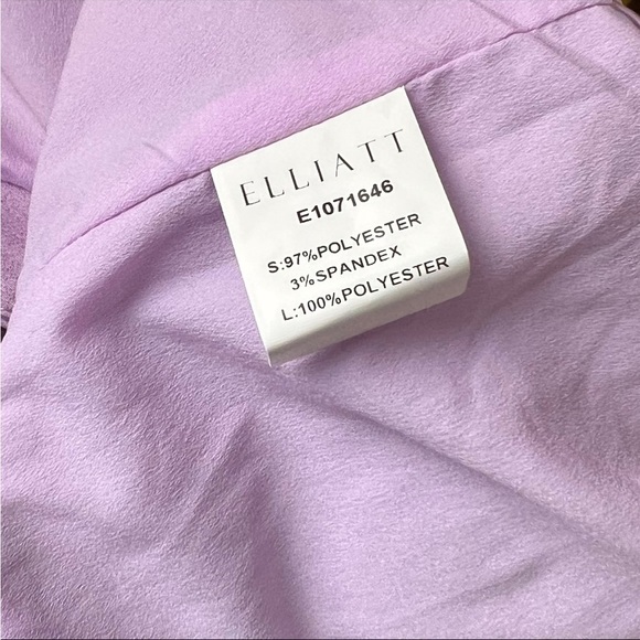 NWT ELLIATT 70s Lavender Halter Cowl Neck Open Back Asymmetric Draped Dress S - Picture 7 of 7